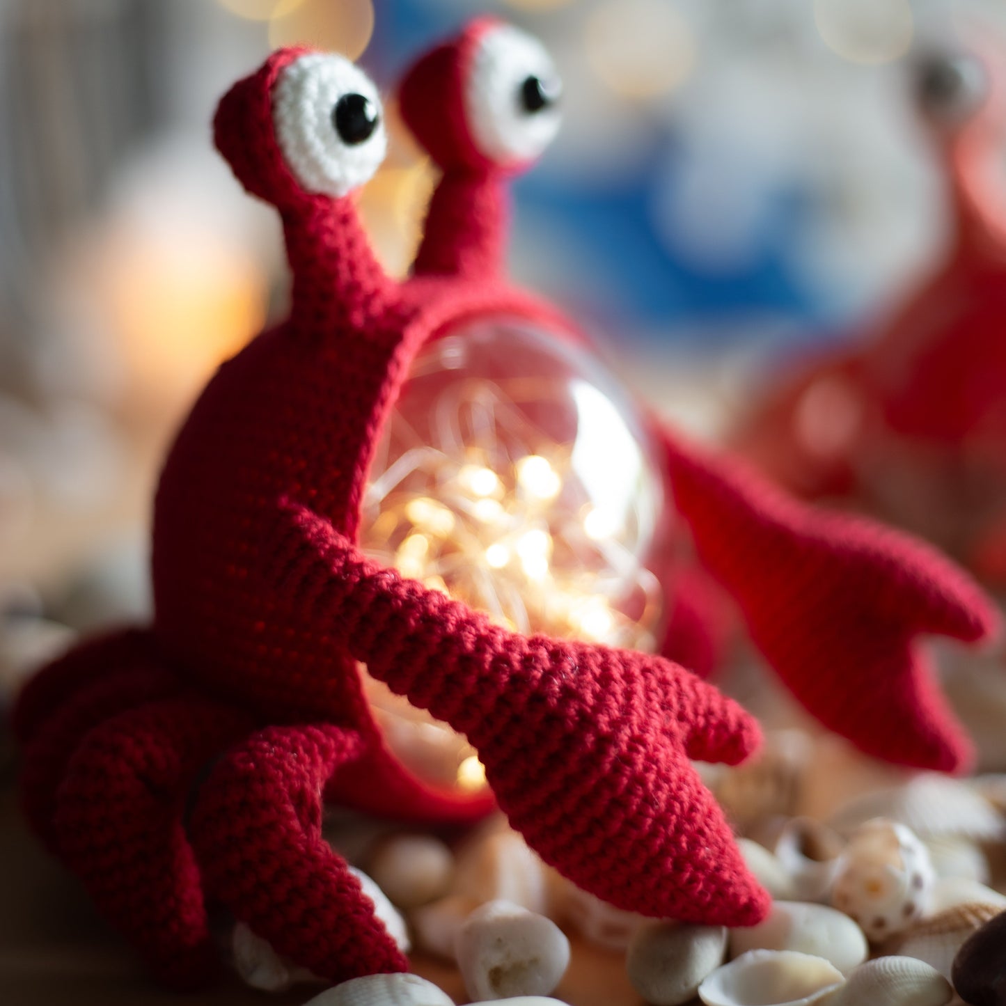 Amigurumi crochet Crab. PDF Pattern for crocheting an original sea creature