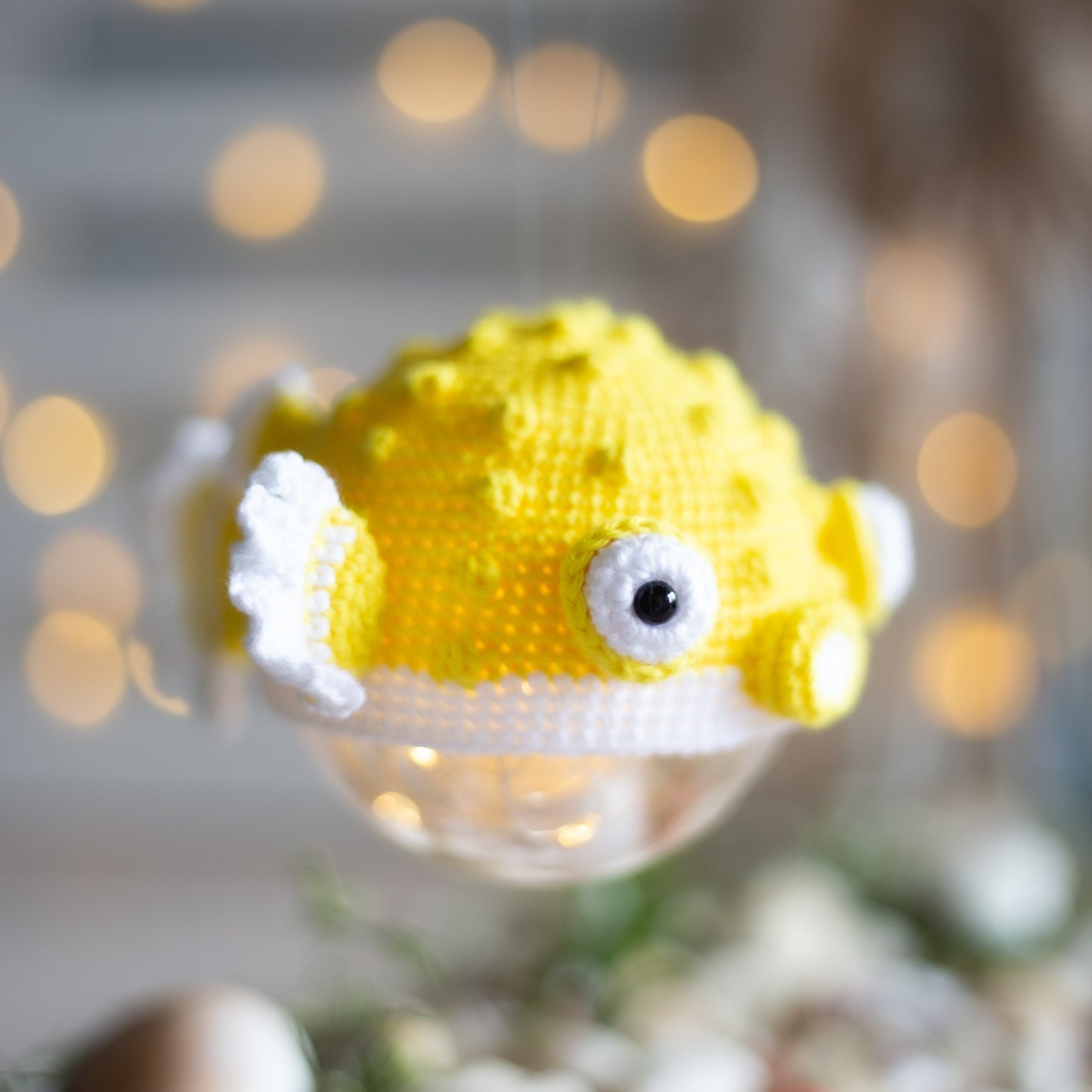 Amigurumi Crocher Pufferfish. Crochet pattern for Sea Creature Fish.