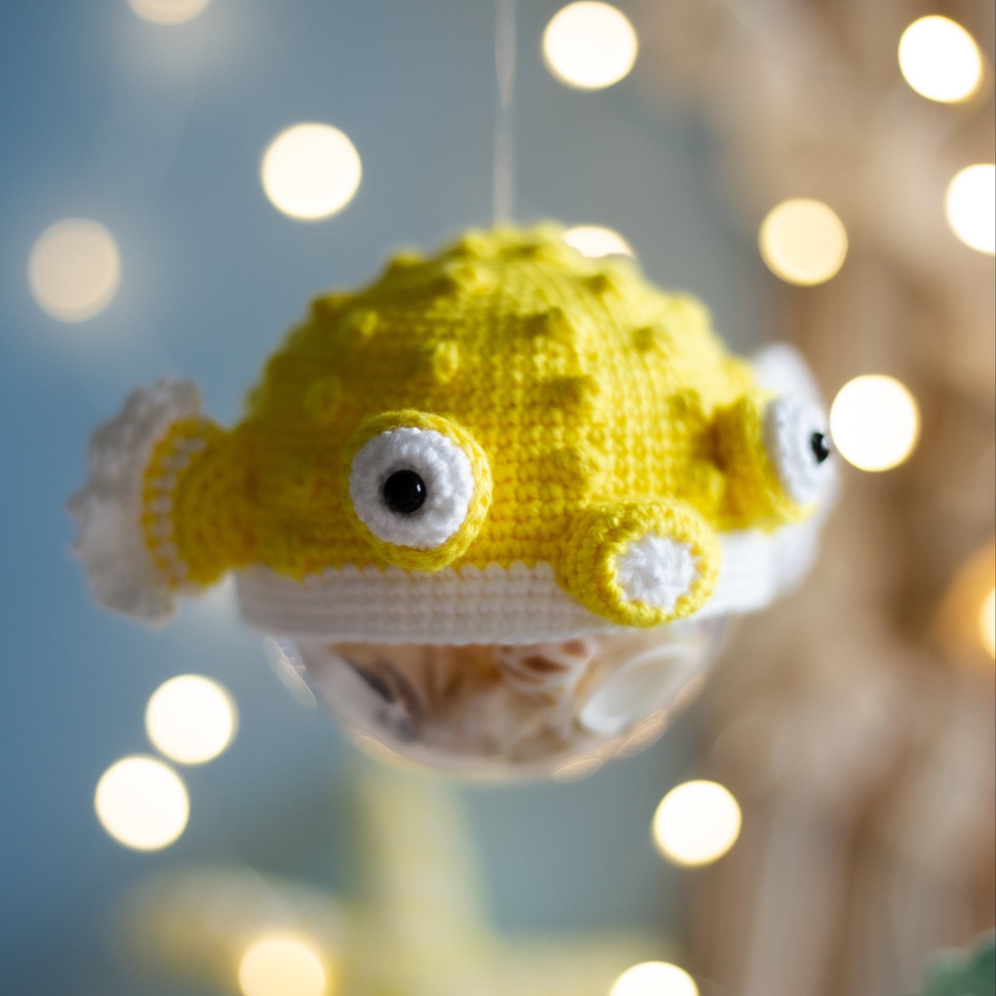 Amigurumi Crocher Pufferfish. Crochet pattern for Sea Creature Fish.