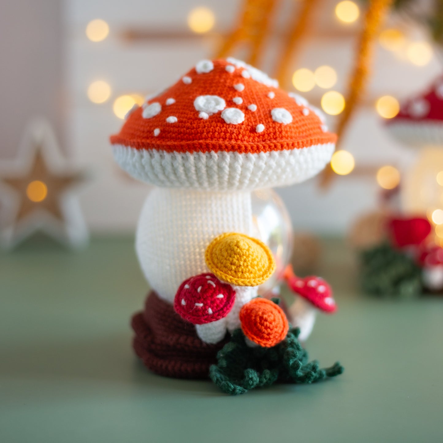 Amigurumi crochet Mushroom. Crochet Amanita pattern.