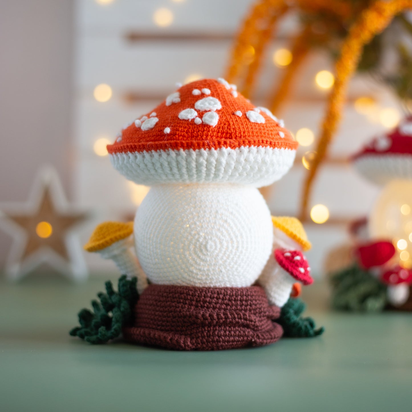 Amigurumi crochet Mushroom. Crochet Amanita pattern.