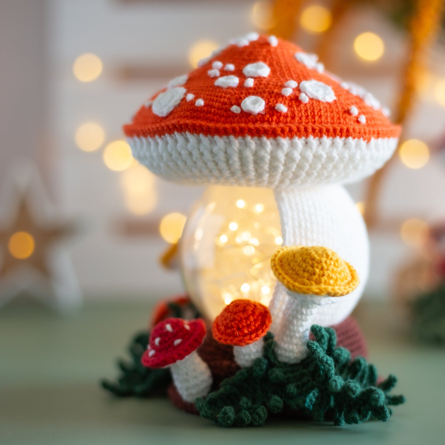 Amigurumi crochet Mushroom. Crochet Amanita pattern.