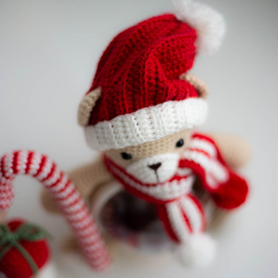 Amigurumi Crochet Christmas bear. Crochet Patteren in PDF