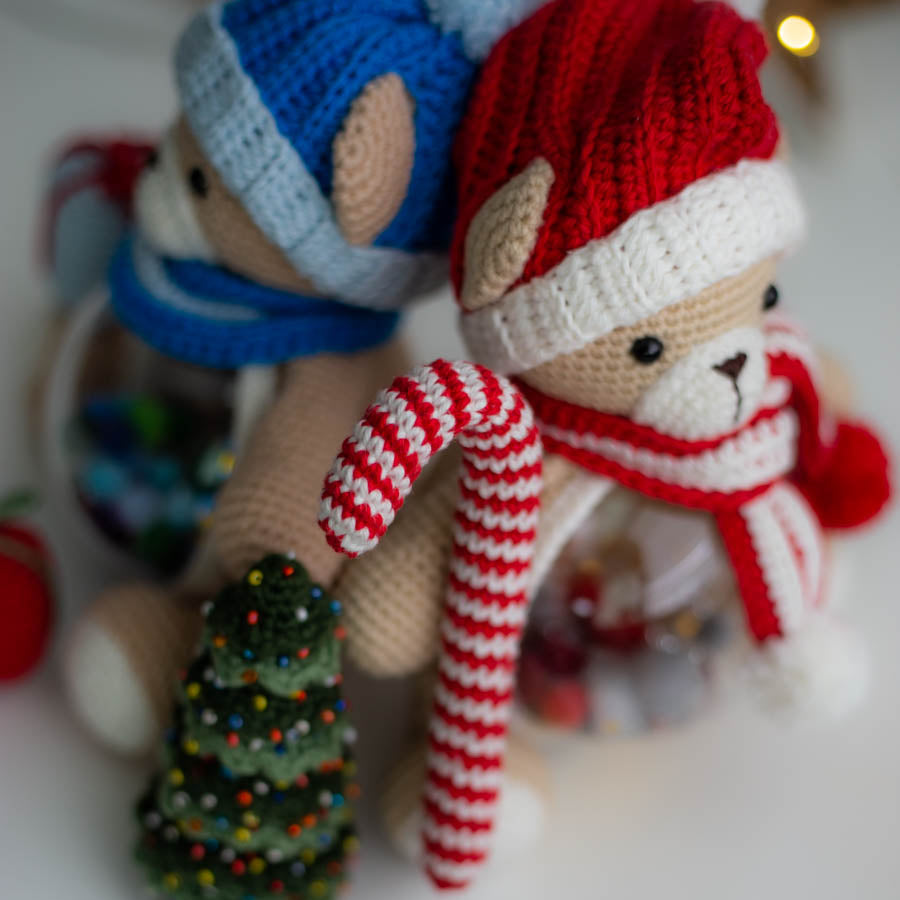 Amigurumi Crochet Christmas bear. Crochet Patteren in PDF
