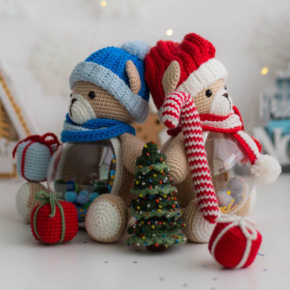 Amigurumi Crochet Christmas bear. Crochet Patteren in PDF