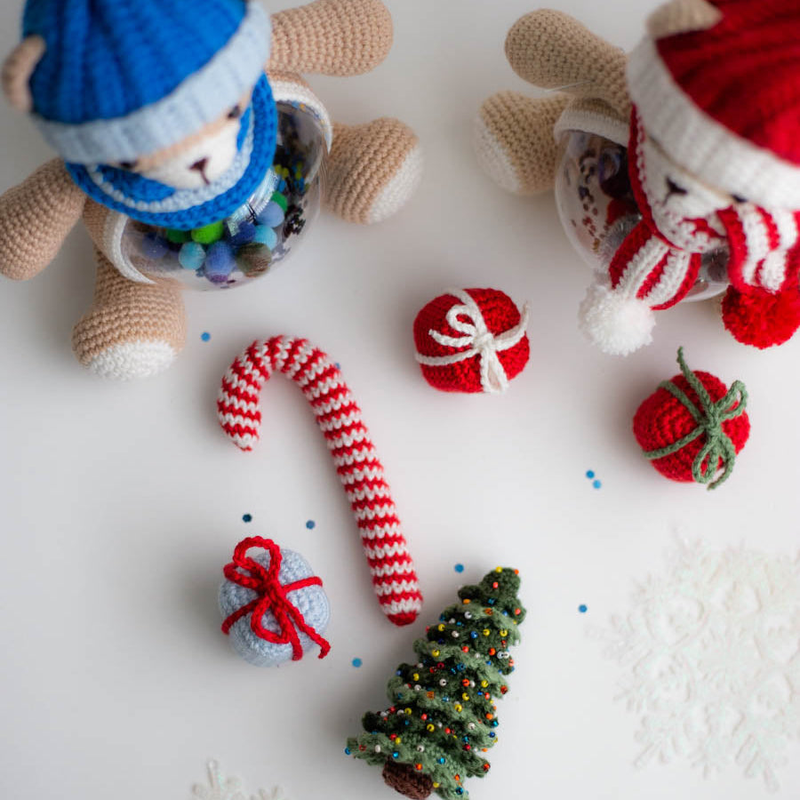 Amigurumi Crochet Christmas bear. Crochet Patteren in PDF