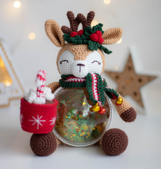 Amigurumi Crochet Christmas Deer. Crochet pattern in PDF
