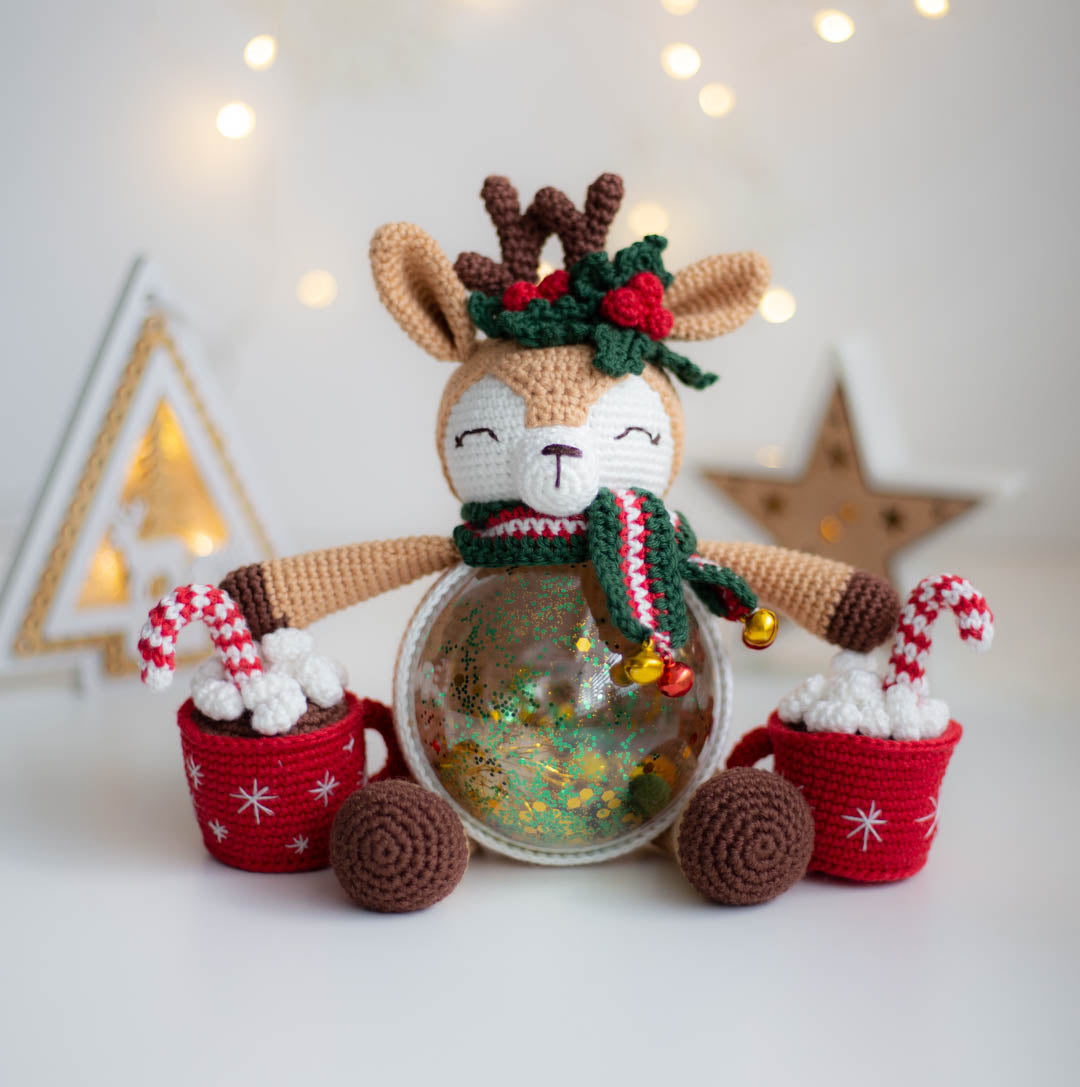 Amigurumi Crochet Christmas Deer. Crochet pattern in PDF