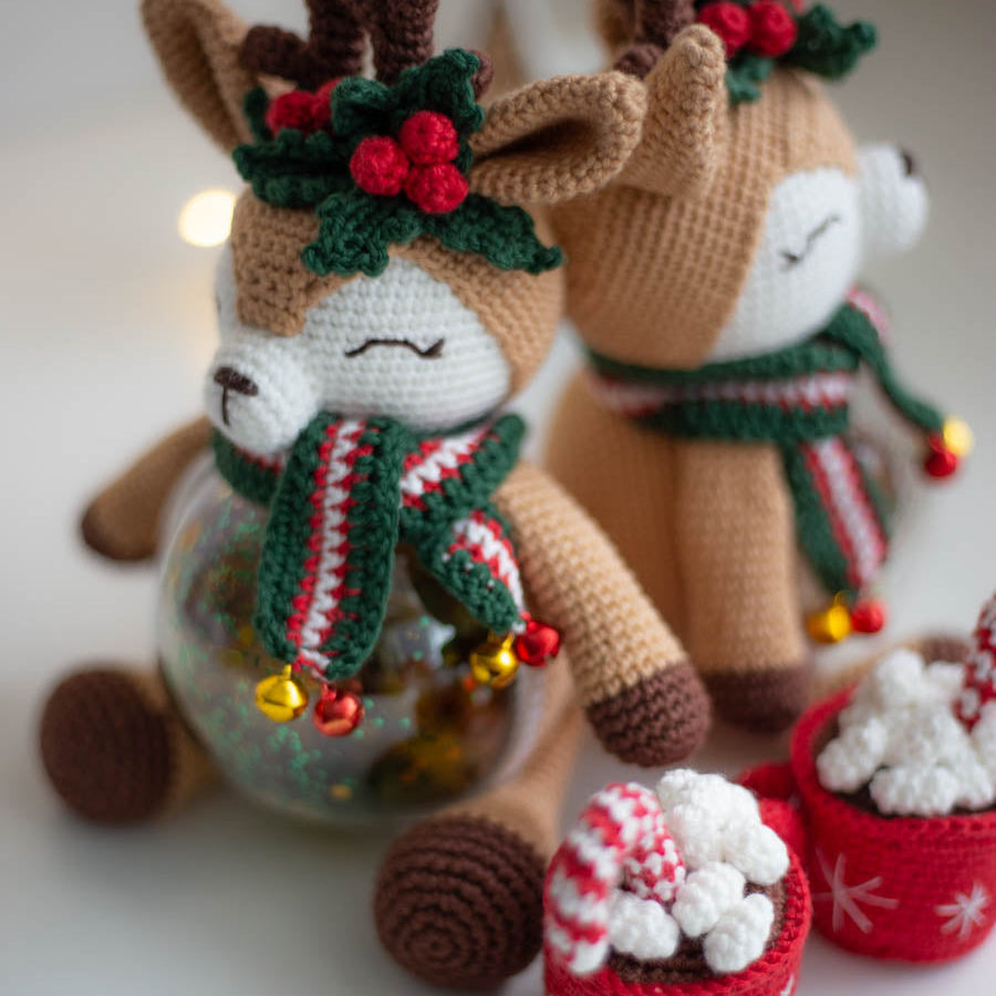 Amigurumi Crochet Christmas Deer. Crochet pattern in PDF