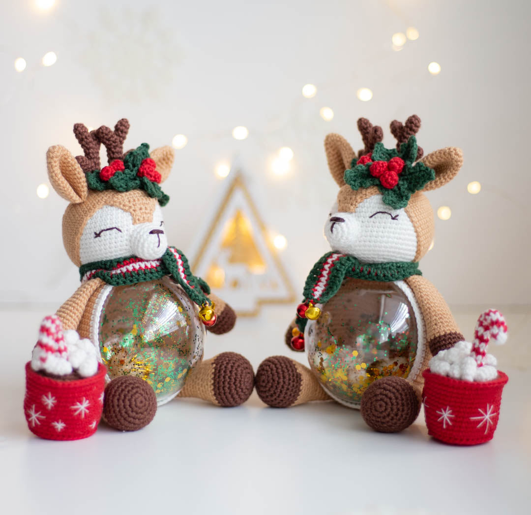 Amigurumi Crochet Christmas Deer. Crochet pattern in PDF