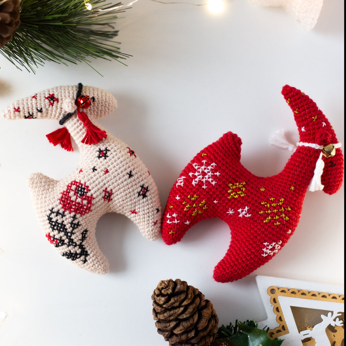 Crochet Goat - crochet Christmas ornament. Crochet pattern in PDF