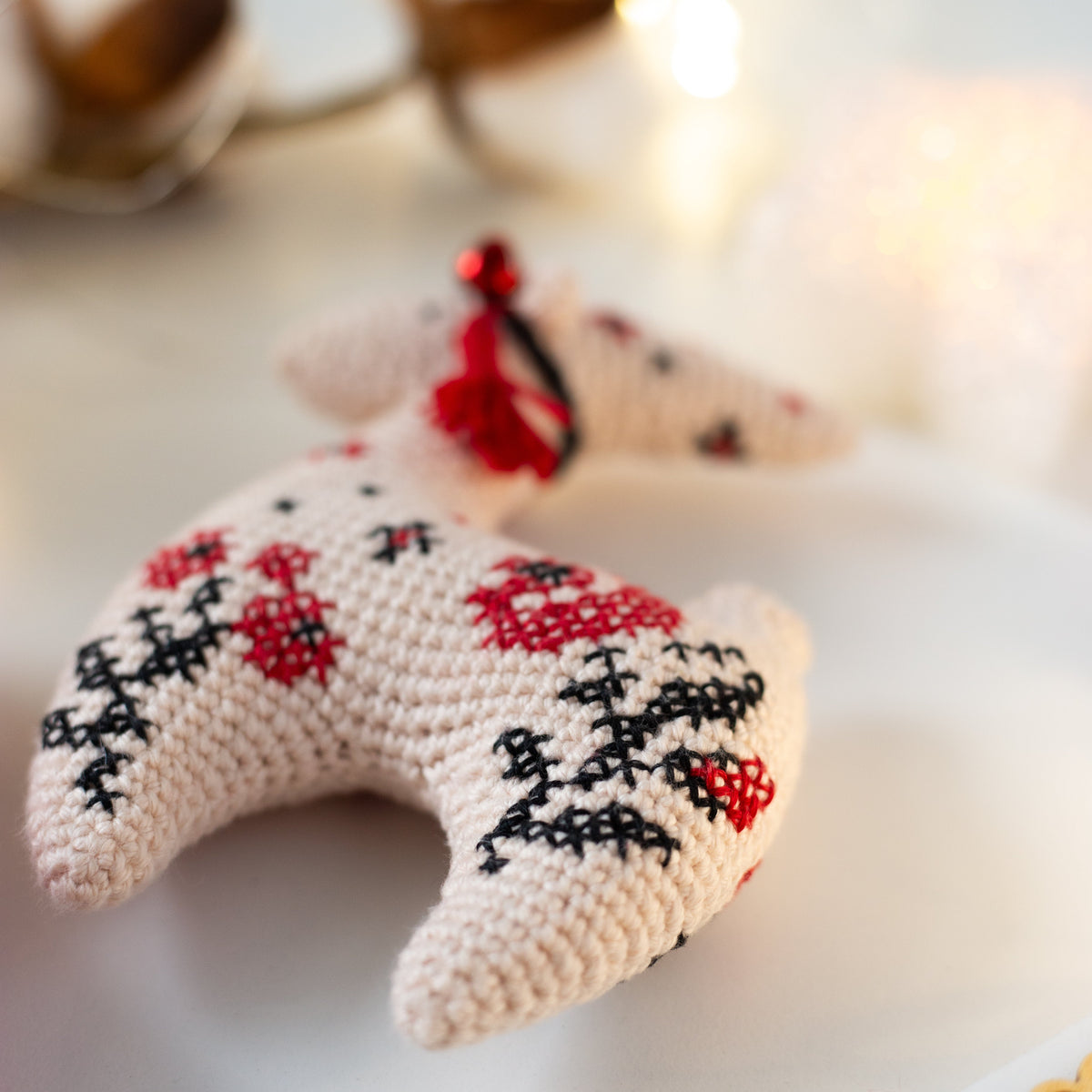 Crochet Goat - crochet Christmas ornament. Crochet pattern in PDF