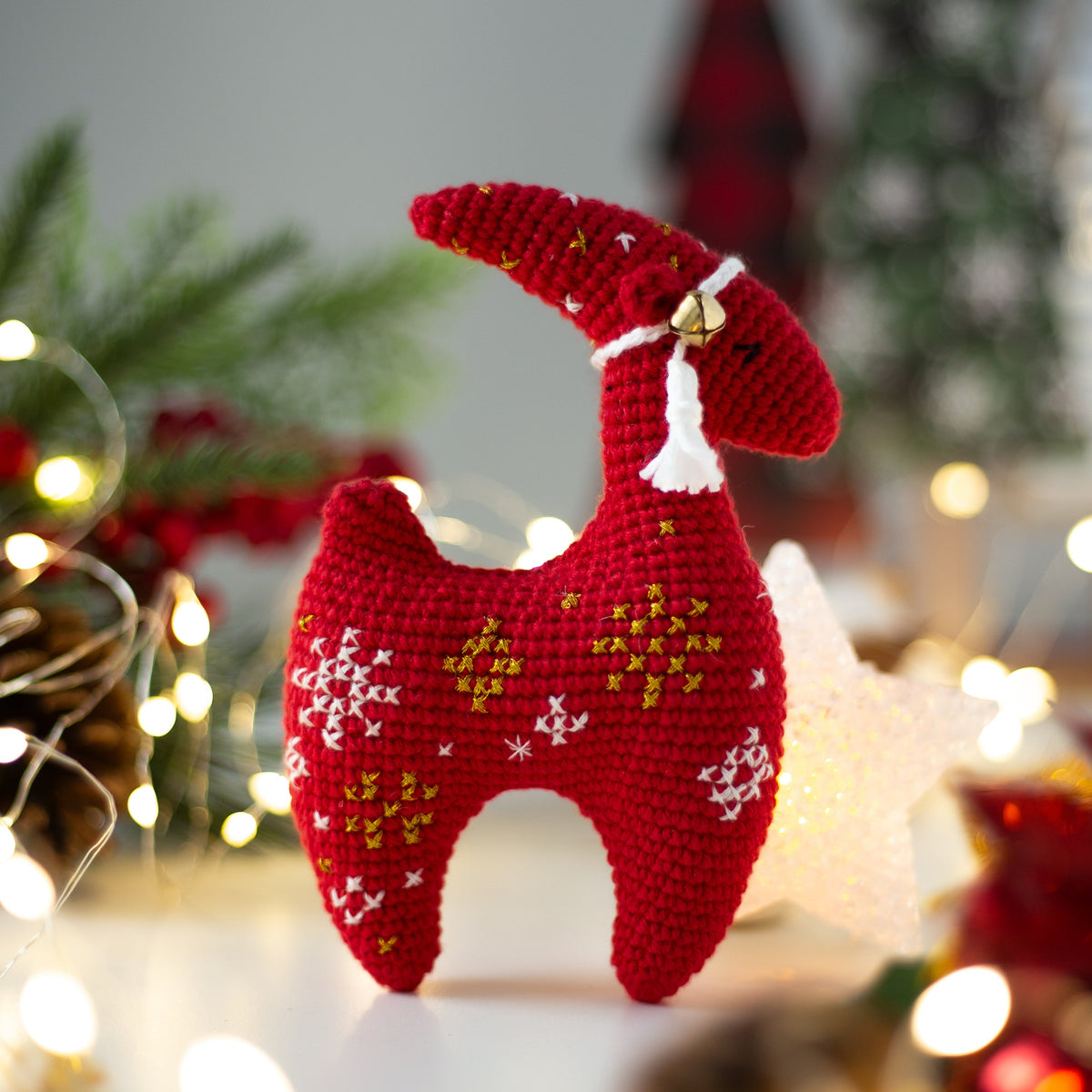 Crochet Goat - crochet Christmas ornament. Crochet pattern in PDF