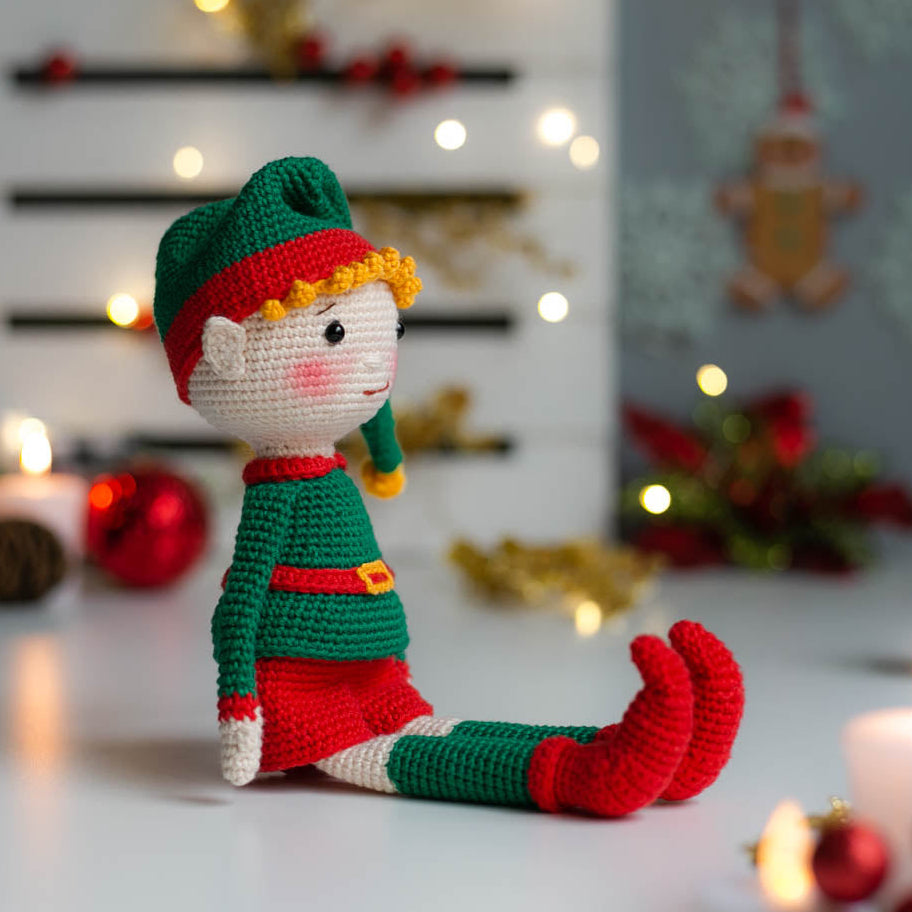 Amigurumi Crochet Christmas Elf. Crochet Pattern in PDF