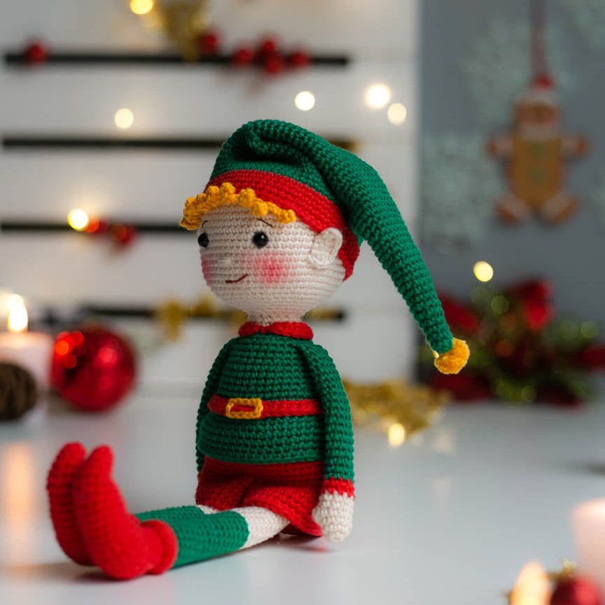 Amigurumi Crochet Christmas Elf. Crochet Pattern in PDF