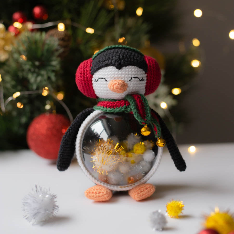 Amigurumi Crochet Penguin. Christmas Crochet Pattern in PDF