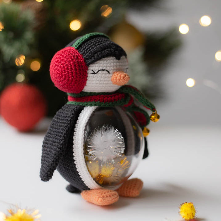 Amigurumi Crochet Penguin. Christmas Crochet Pattern in PDF