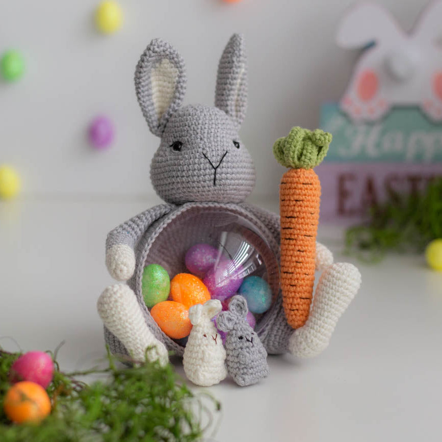 Amigurumi Crochet Easter Bunny, Sheep and Chicken. Crochet patterns in PDF