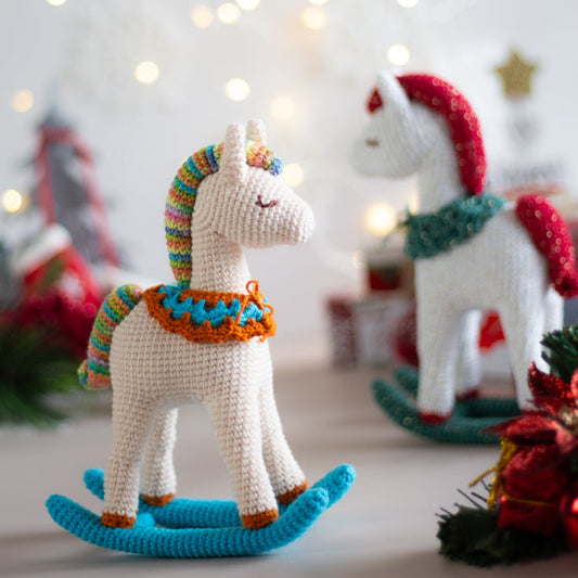 Amigurumi Crochet Rocking Horse. Crochet Pattern in PDF