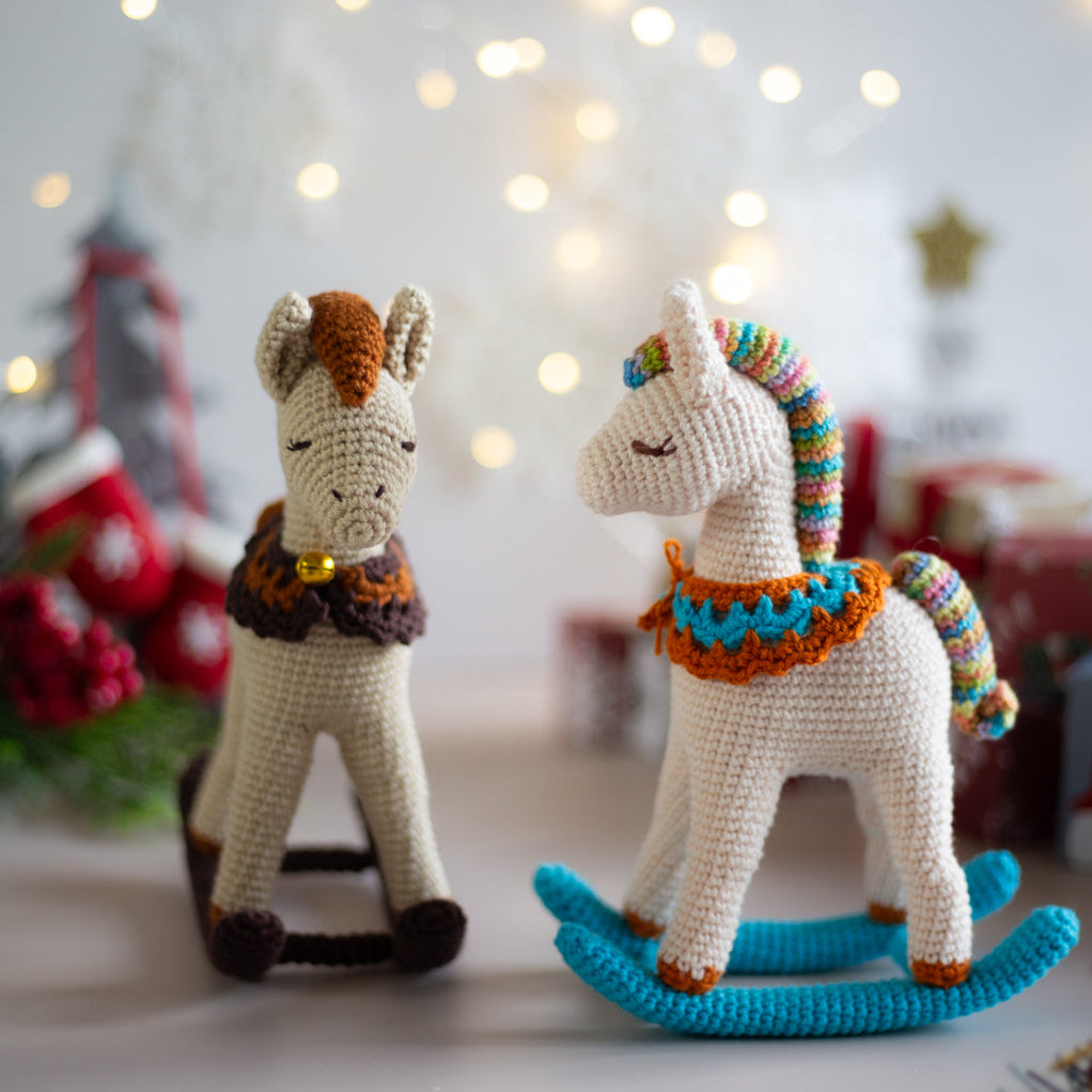 Amigurumi Crochet Rocking Horse. Crochet Pattern in PDF