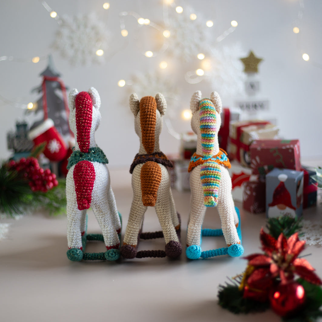 Amigurumi Crochet Rocking Horse. Crochet Pattern in PDF
