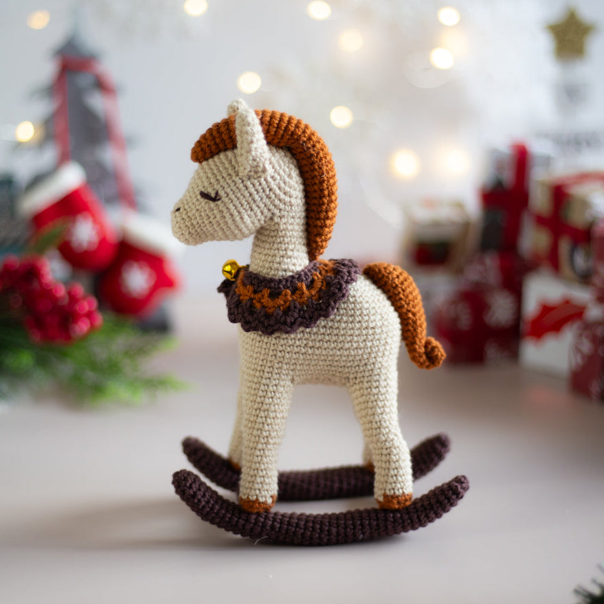 Amigurumi Crochet Rocking Horse. Crochet Pattern in PDF