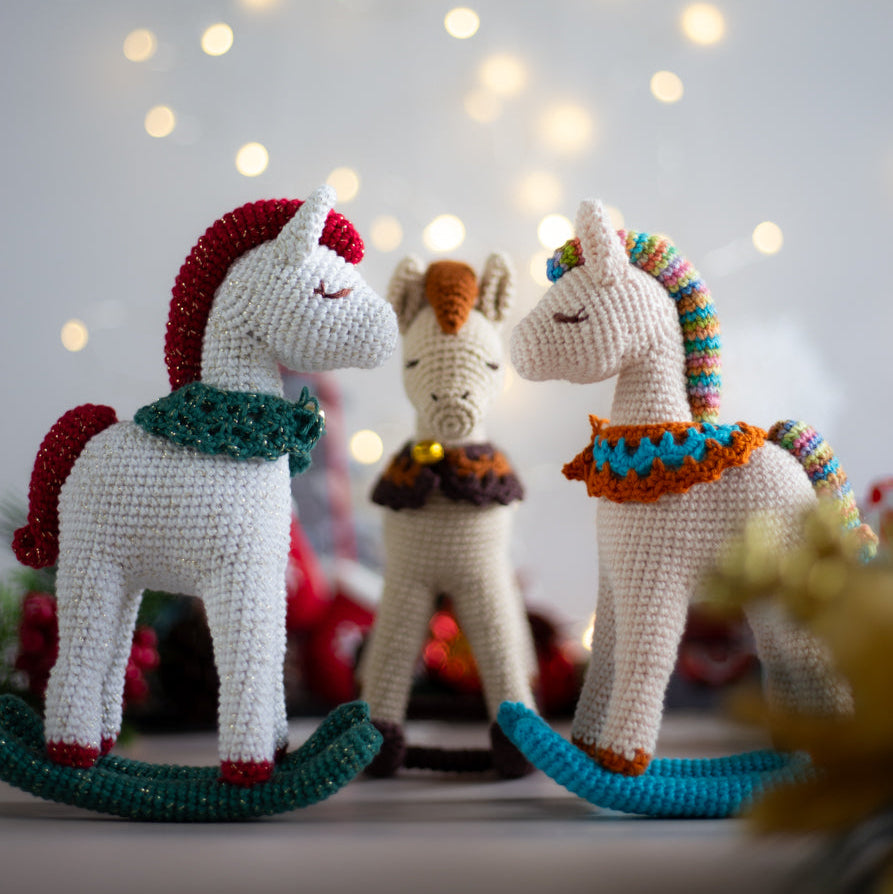 Amigurumi Crochet Rocking Horse. Crochet Pattern in PDF
