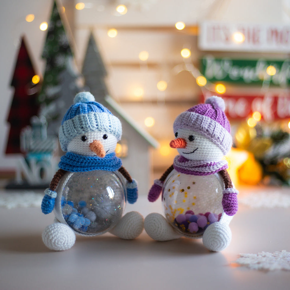 Amigurumi Crochet Snowman. Crochet Pattern in PDF