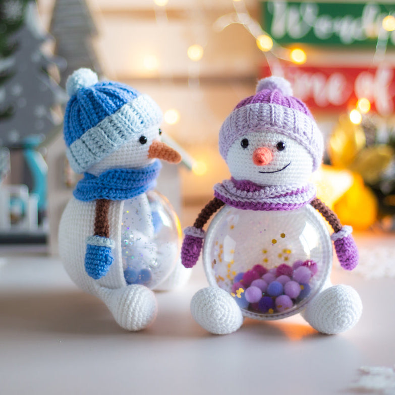 Amigurumi Crochet Snowman. Crochet Pattern in PDF