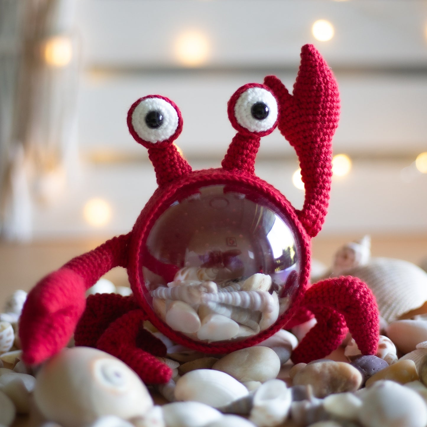 Amigurumi crochet Crab. PDF Pattern for crocheting an original sea creature