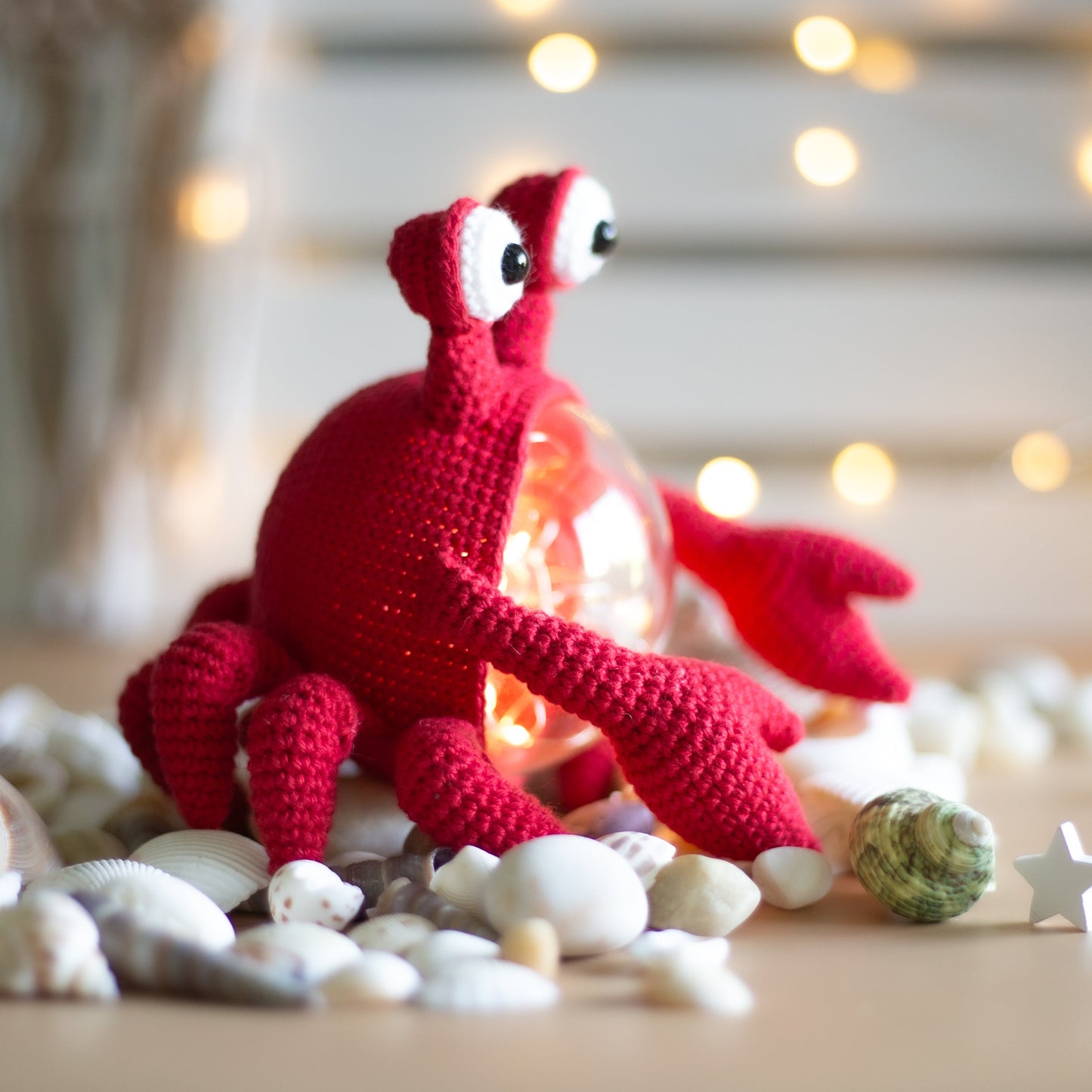 Amigurumi crochet Crab. PDF Pattern for crocheting an original sea creature
