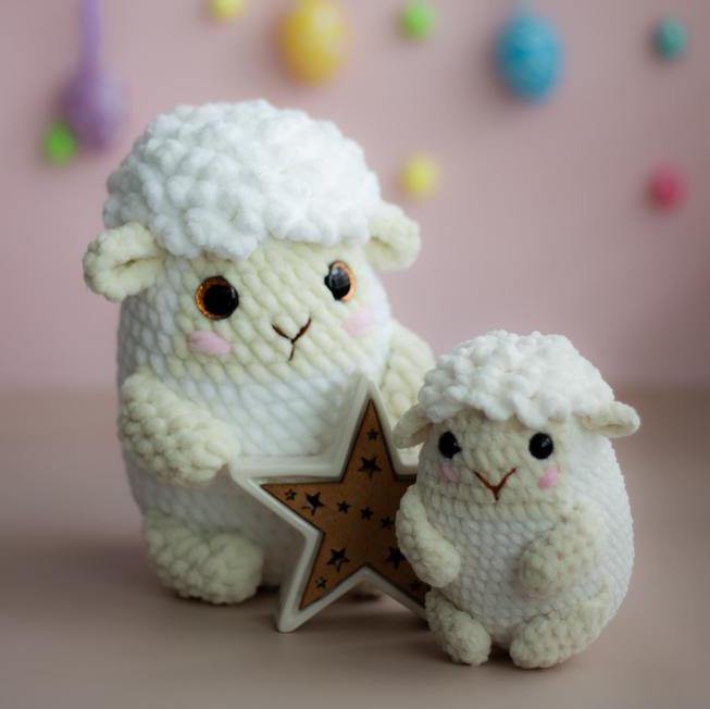 Crochet Plush Easter Sheep. Crochet pattern in PDF