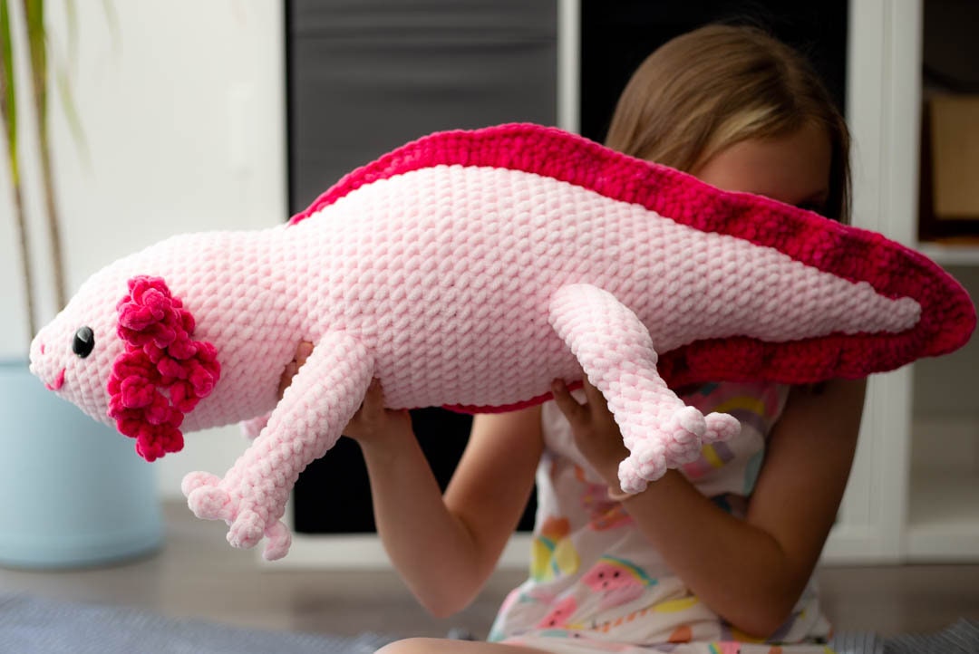 Amigurumi Crochet Axolotl. Crochet Pattern in PDF