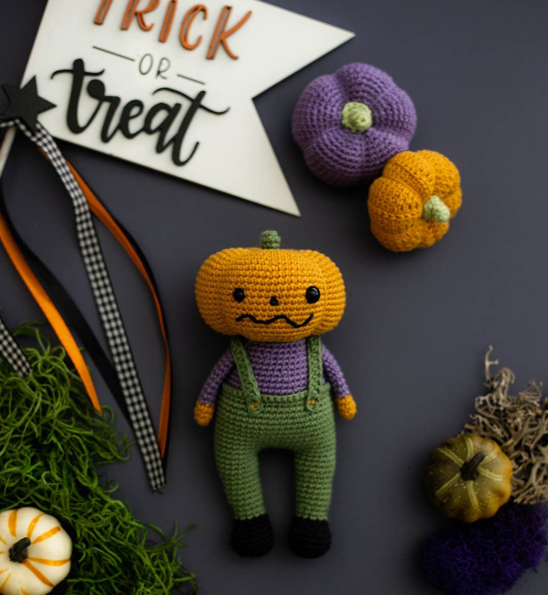 Amigurumi Crochet Halloween Pumpkin. Crochet Pattern in PDF