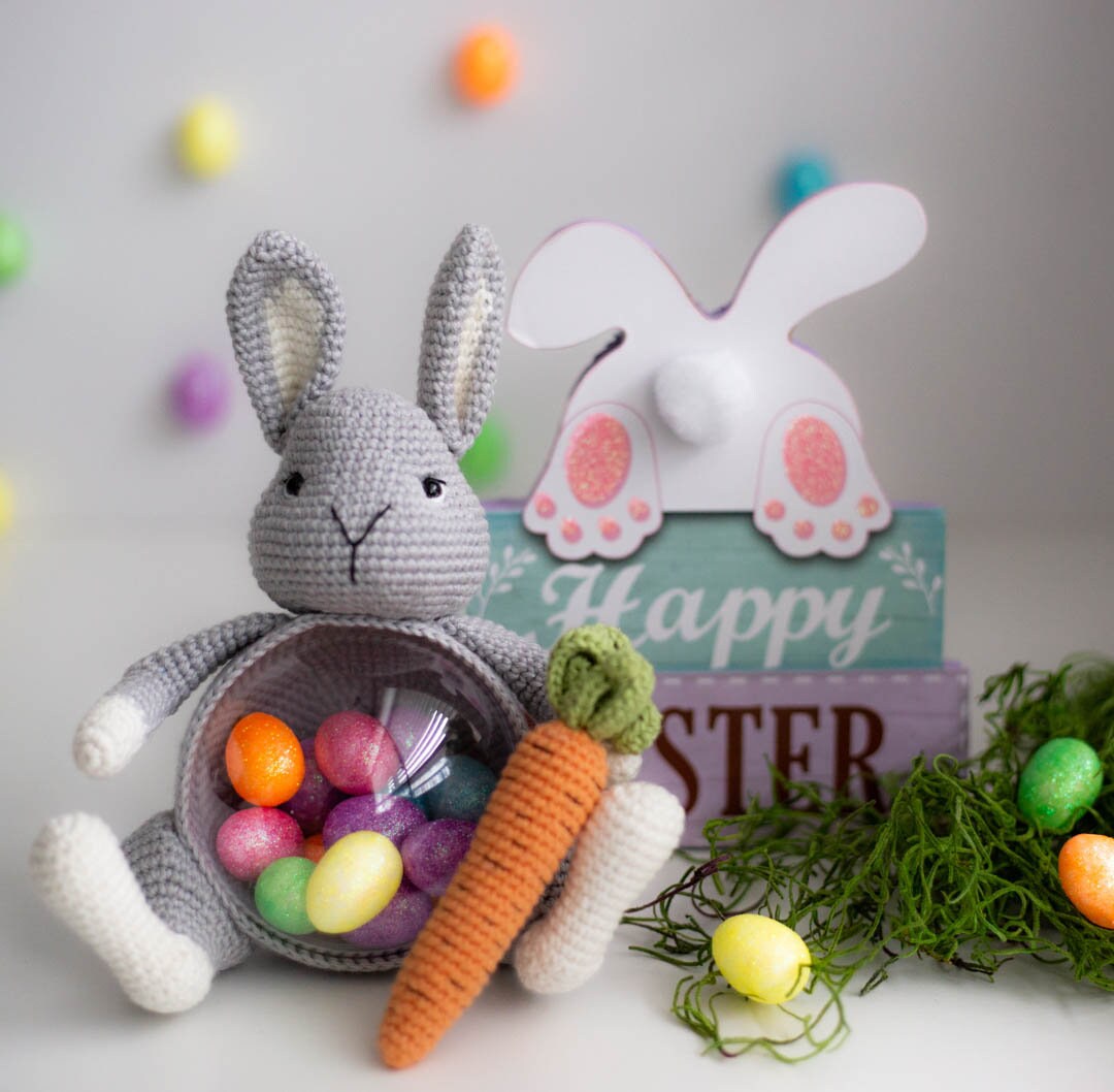 Amigurumi Crochet Easter Bunny. Crochet Pattern in PDF