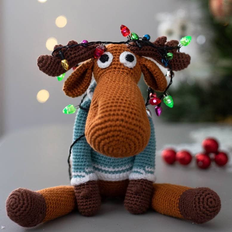 Amigurumi Crochet Moose. Crochet Pattern in PDF