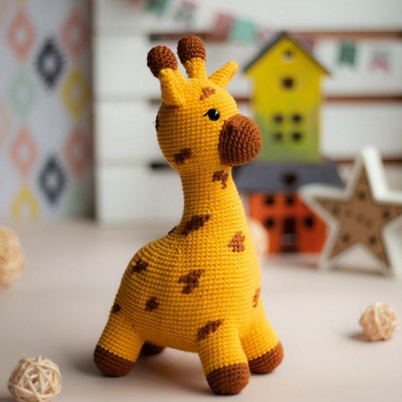 Amigurumi Crochet Giraffe. Crochet Pattern in PDF