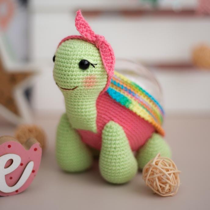 Amigurumi Crochet Turtle. Crochet Pattern in PDF
