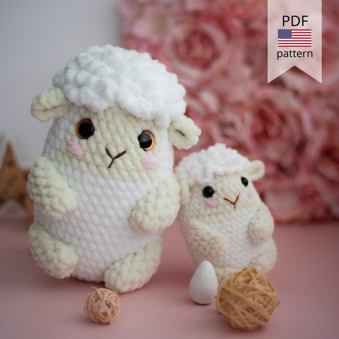 Crochet Plush Easter Sheep. Crochet pattern in PDF