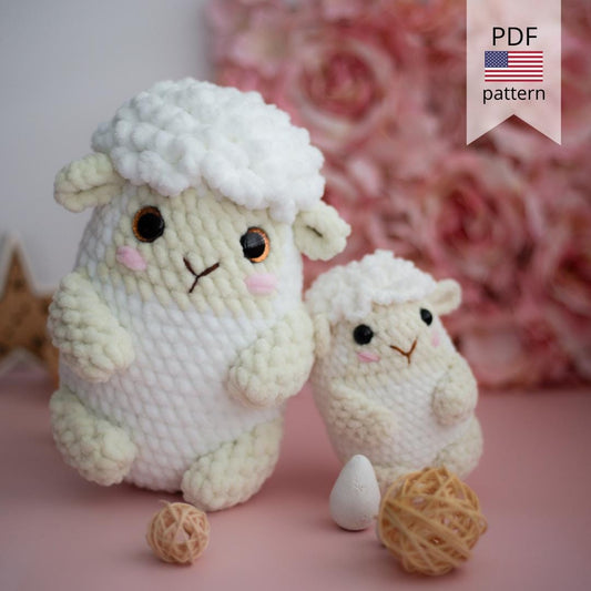 Crochet Plush Easter Sheep. Crochet pattern in PDF