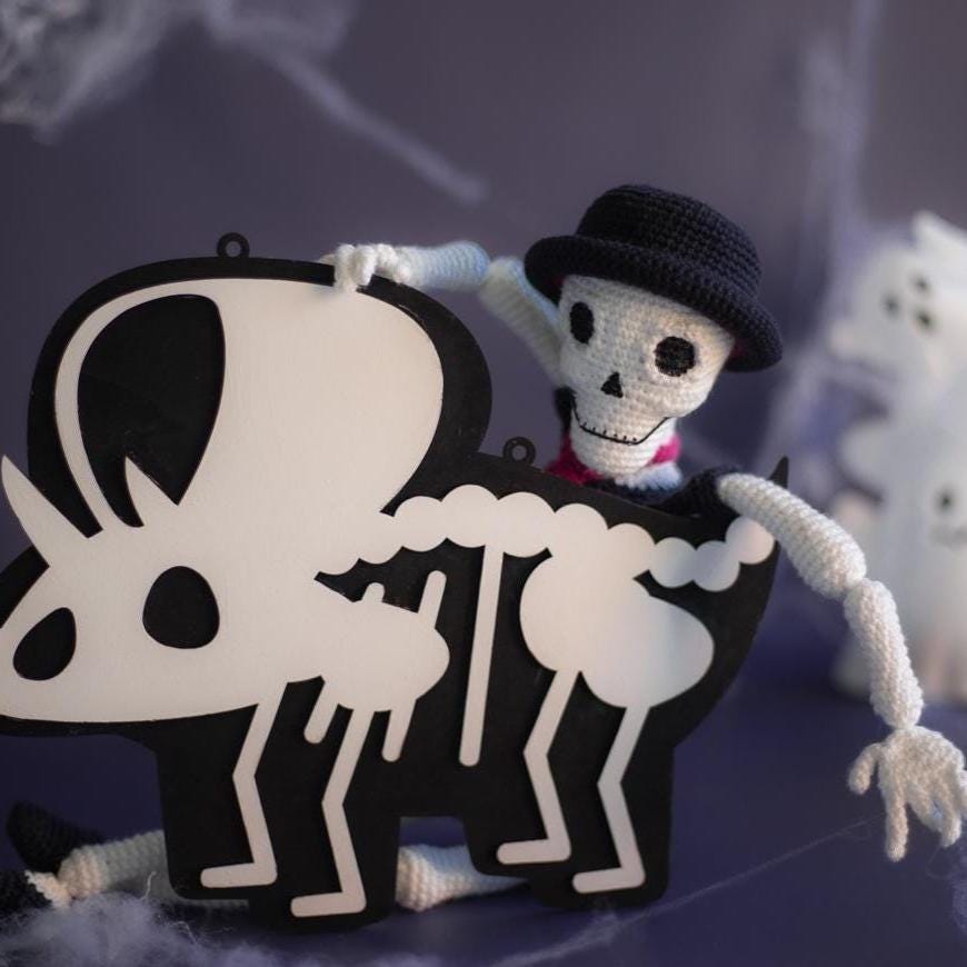 Amigurumi Crochet Halloween Skeleton Pattern. Crochet Pattern in PDF