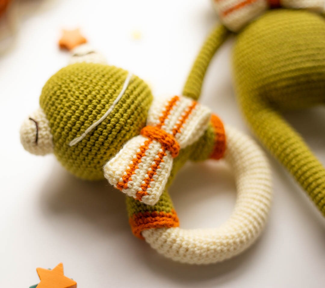 Amigurumi Crochet Frogs - Rattle & Toy. Crochet Pattern in PDF