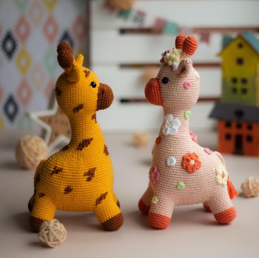 Amigurumi Crochet Giraffe. Crochet Pattern in PDF