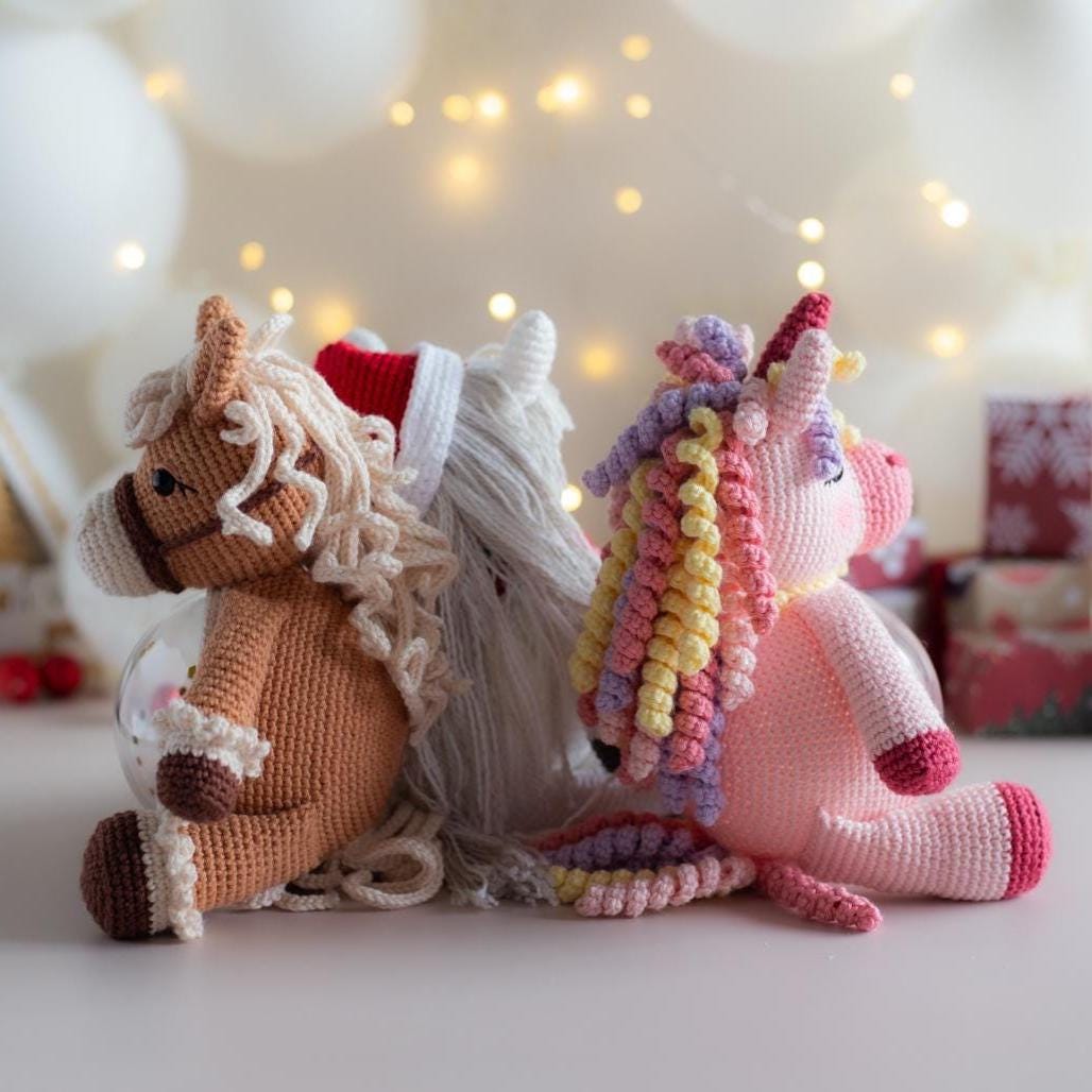 Amigurumi Crochet Horse. Crochet Pattern 3-in-1: Horse, Unicorn & New Year's Horse (PDF)