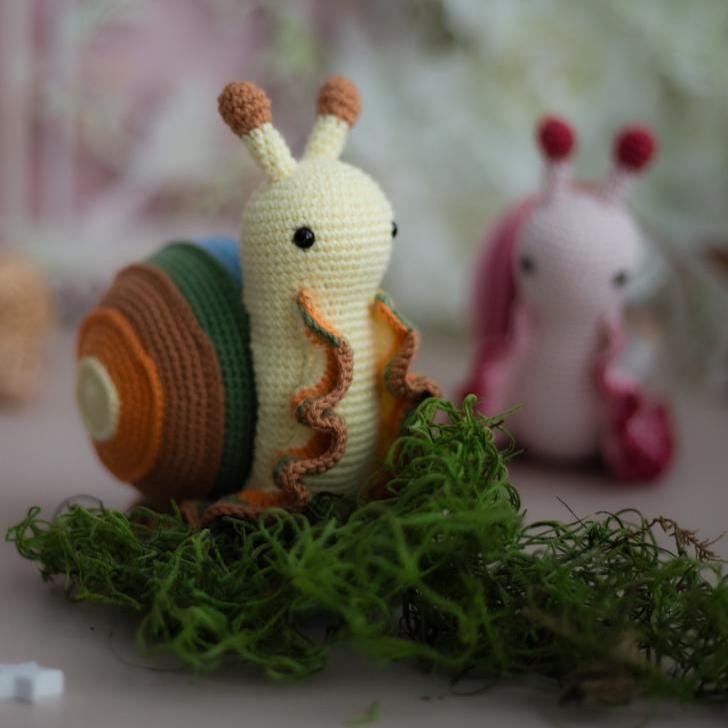 Amigurumi Crochet Snail. Crochet Pattern in PDF