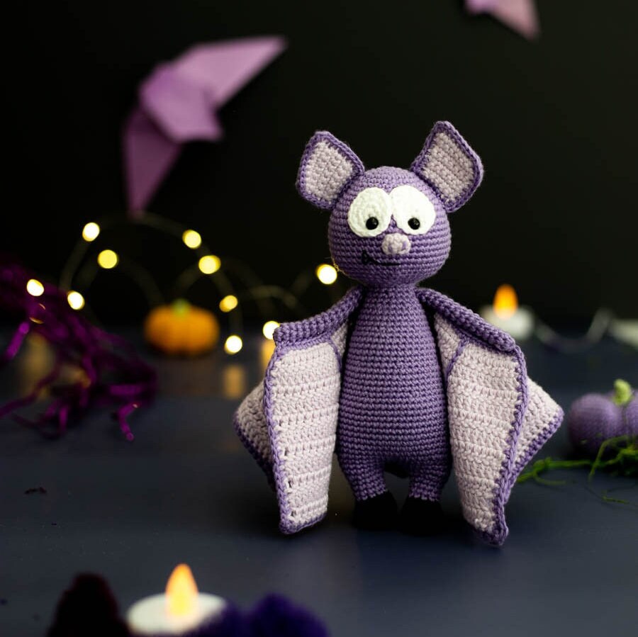 Amigurumi Crochet Halloween Bat. Crochet Pattern in PDF