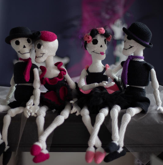 Amigurumi Crochet Halloween Skeletons. Crochet Patterns in PDF