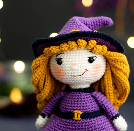 Amigurumi Crochet Halloween Witch. Crochet Pattern in PDF