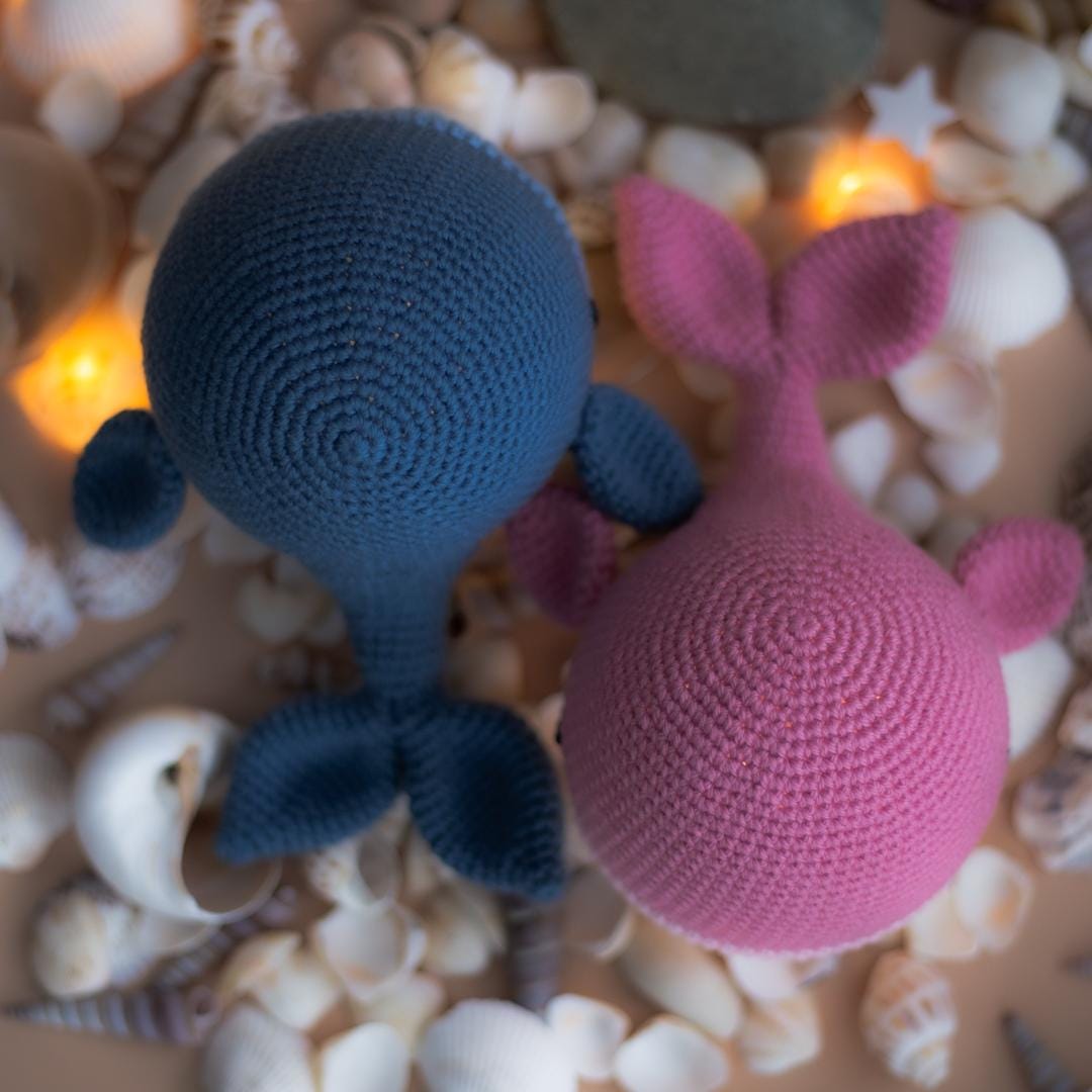 Amigurumi Crochet Whale. Crochet Night Light. Crochet Pattern in PDF