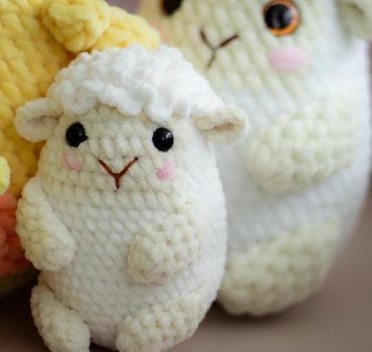 Crochet Plush Easter Sheep. Crochet pattern in PDF